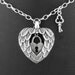 Silver Feathered Heart Lock Key Necklace - Unlocking Freedom's Wings by COGnitive Creations