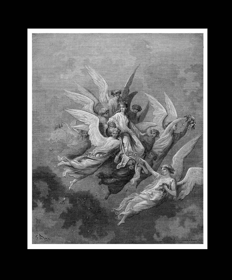 Beatrice Among Angels Purgatorio Canto 30 Purgatory Gustave