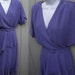 Vintage 70s does 40s Perwinkle Blue Sheer fLuTTer BoHo DiSCo DreSs size Med