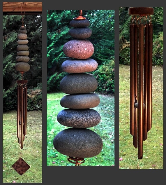 Wind Chime Beach Stone Copper Windchimes Windchime Wind Chime Beach Stone Copper Windchimes Windchime Natural