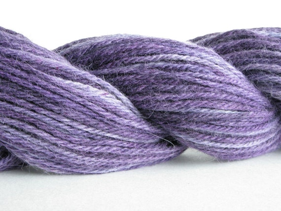 Purple Haze - Bunny Sock Yarn - Angora Rabbit Superwash Merino Wool - 2 oz. Fingering or Sock Weight