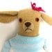 Girl Dog in Sweater wool doll