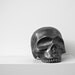 Human Skull ceramic halloween decoration in a stunning black