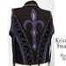Burning man Clothing lace up fleur de lis applique