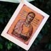 FRIDA KAHLO Blank Art Greeting Card Velvet and Crushed Velvet with Swarovski Crystal