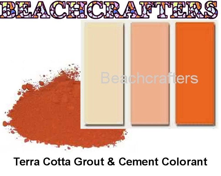 TERRA COTTA Colorant for Grout or Cement 3 OZ great to use