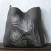 Hemp Messenger Bag with Peacock Feathers Organic Cotton Lining - Charcoal Gray