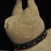 Black Leather Cat Collar with Little Silver Metal Stars (The Lucy)