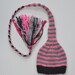 KNiT Newborn Girl Hat Baby Photo Prop Rockin Munchkin TiCkLe TaSsLe Stocking Cap Girlie Black Poodle Pink Dark Grey In SToCK REaDY to SHiP