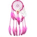 Bright Pink Dream Catcher, Barred Hen Feathers