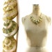 80s Sea Snail Shell Statement Necklace with Braided Strand