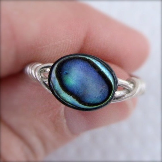 Pick your stone and ring size Sweet Abalone Ring