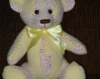 1) Memory Bear from quilts or clothing