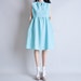 sea green empire waist bowtie dress l