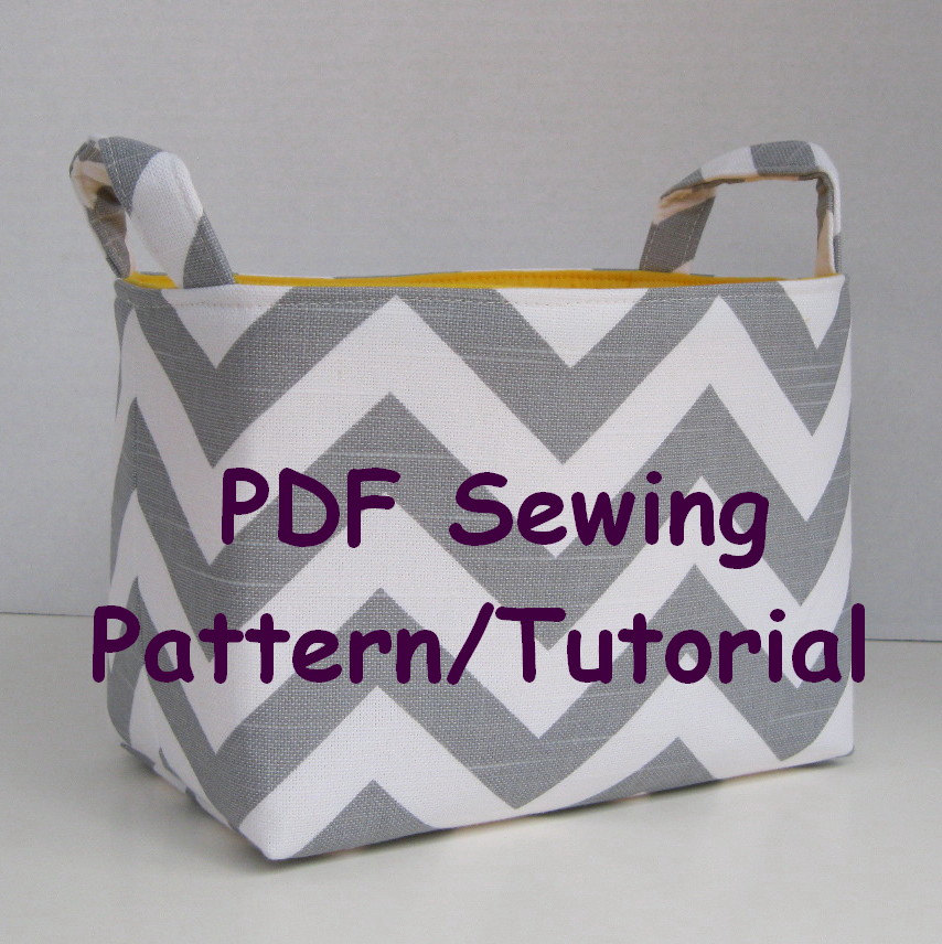 Fabric Storage Organizer Bin PDF Sewing Pattern/Tutorial