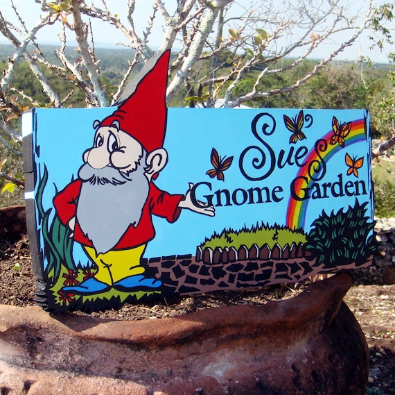 Items similar to Custom Garden Sign with Ground Stake, OOAK Garden