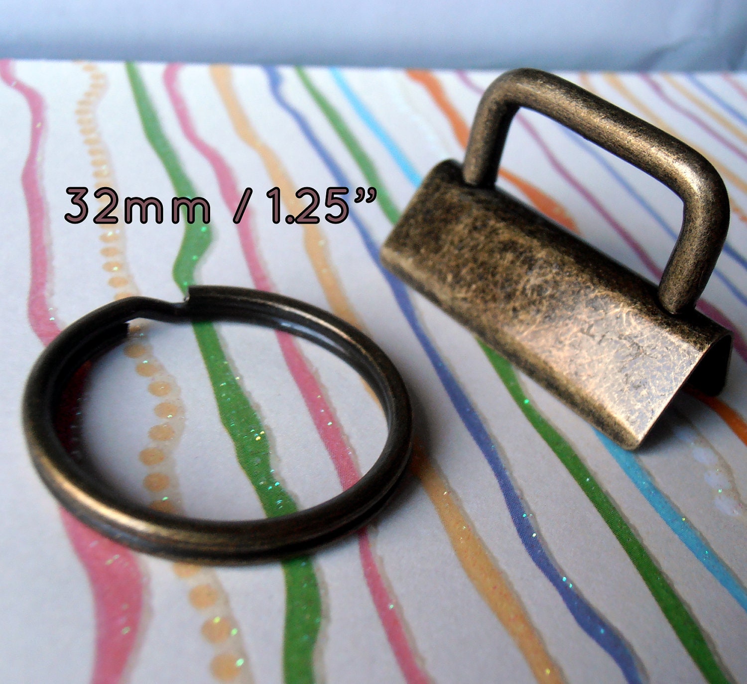 30 1.25 inch Key Fob Hardware Kit Set 32mm available in