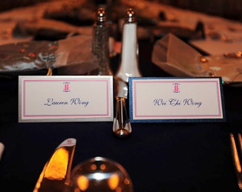 50 Double Happiness Layered Place Cards