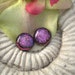 Dichroic Glass Earrings - Pink Post Earrings, Dichroic Fused Glass Jewelry, Blue Fused Dichroic Glass Post/Stud Earrings 072012e101a