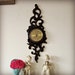 Upcycled Vintage Barometer Syroco Ornate Black Wall Decor