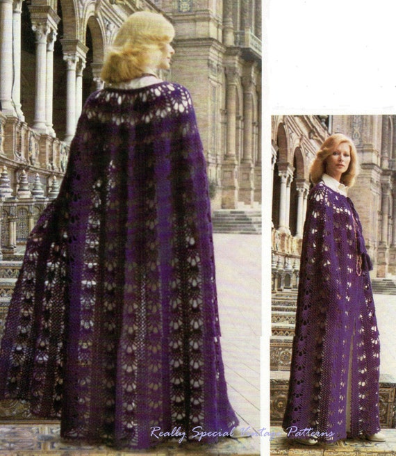 wedding pattern dress crochet free Bride Pattern Download Vintage Instant Crochet Wedding Cloak Cape PDF