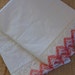Vintage Pillow Cases - Cotton Muslin Pillow Cases - NOS - New - Crisp White with Pink and White Lace Trim - Simple Luxury