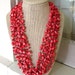 FREE SHIPPING Vintage Beaded Multi Strand Necklace
