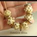 Lampwork Beads Handmade by Catalina Glass SRA Pearls and Gold 12 bead set
