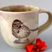 Song Sparrow Mug -13 oz - Hand Thrown Stoneware