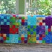 Bright Scrap Batik Lap Quilt, Throw Blanket