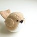 Childrens Small Tan Bird Stuffed Animal Kids Handmade Plush Toy