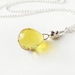 yellow briolette necklace, gemstone necklace, yellow citrine necklace, AAA citrine briolette, sterling silver chain, november birthstone