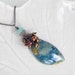 gemstone pendant necklace apatite necklace teal necklace apatite pendant necklace brown pearl necklace boho necklace bohemian