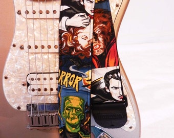 movie monsters guitar strap