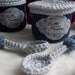 Jam Jars and Serving Spoon....crochet play food