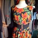 RESERVED for Mezzky Vintage 1940s style Black Tropical Floral DRESS Plus Size XL 2X