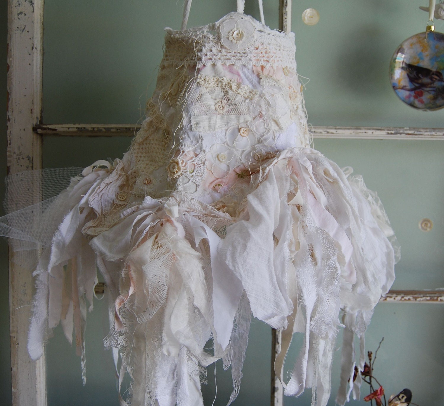 Tattered Fairytale Vintage Abandoned Fabric and Lace Shabby