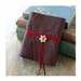 Leather Journal . Emily Dickinson: "Hope is the thing with feathers that perches in the soul..." handbound handmade . burgundy (320 pgs)