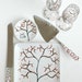Fall Tree Wedding Reception 6 Piece Personalized Collection - Toasting Flutes, Ring Dish, Cake Plate and Cake Serving Set