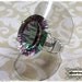 Mystic Topaz Ring Size 8.5 Sterling Silver 12 Carat Oval Gemstone Ring Prong Set Argentium Wire Wrapped - IN STOCK
