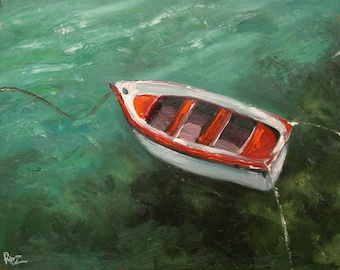 Print Boat 6 16x20inch print of oil painting by Roz