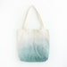teal and blue dyed texture tote