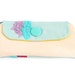 SALE lilac and blue pleats on light pink Big Wallet