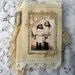 SISTERS OOAK Fabric Book HANDMADE with vintage laces and rhinestone brooch