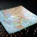 Europe Vintage Map Decorative Glass Plate