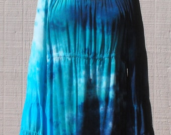 Tie Dye Kimono Sleeve Jacket in Turquoise and Brown