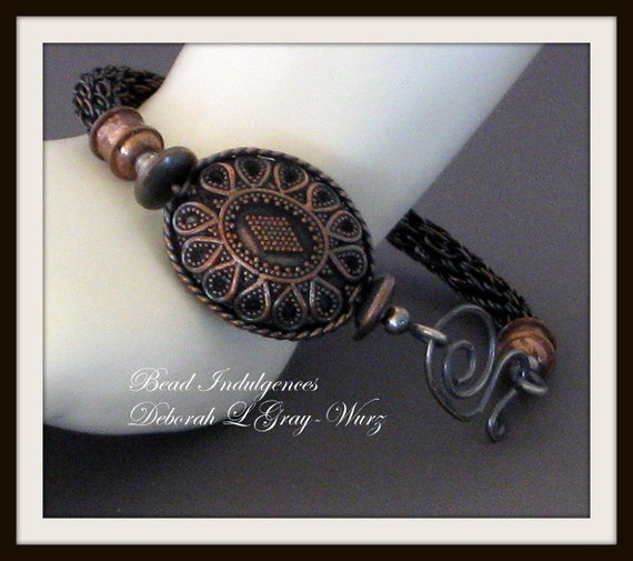 Copper Viking Knit Hybrid Bracelet