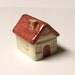 Hand Built and Hand Painted Porcelain Miniature House, One-of-a-KInd