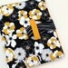 iPad case Black and Yellow floral fabric stand cover fits Ipad 2 ipad 3 case