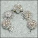 WEDDING Shades of White - Repurposed Cluster Bead Bracelet GORGEOUS